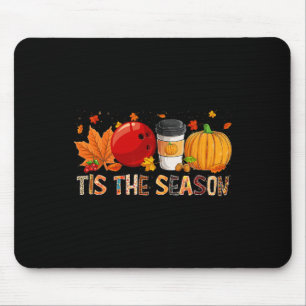 The Season Leopard Pumpkin Bowling Halloween Fall Mouse Pad