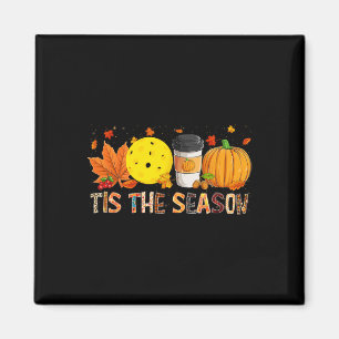 The Season Leopard Pumpkin Pickleball Halloween Fa Magnet