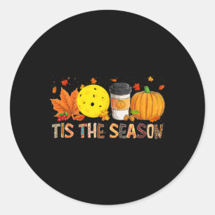 The Season Leopard Pumpkin Picklell Halloween Fall Classic Round Sticker