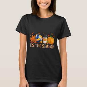 The Season Leopard Pumpkin Volleybyll Halloween Fa T-Shirt