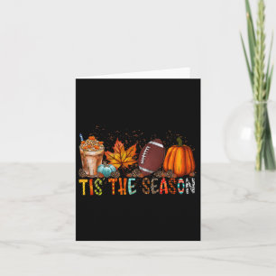The Season Pumpkin And Spice Football Halloween Fa Card