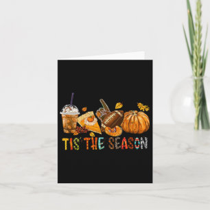 The Season Pumpkin And Spice Football Halloween Fa Card