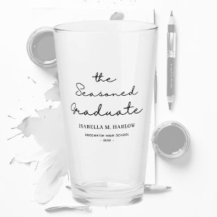 The Seasoned Graduate Personalised Glass