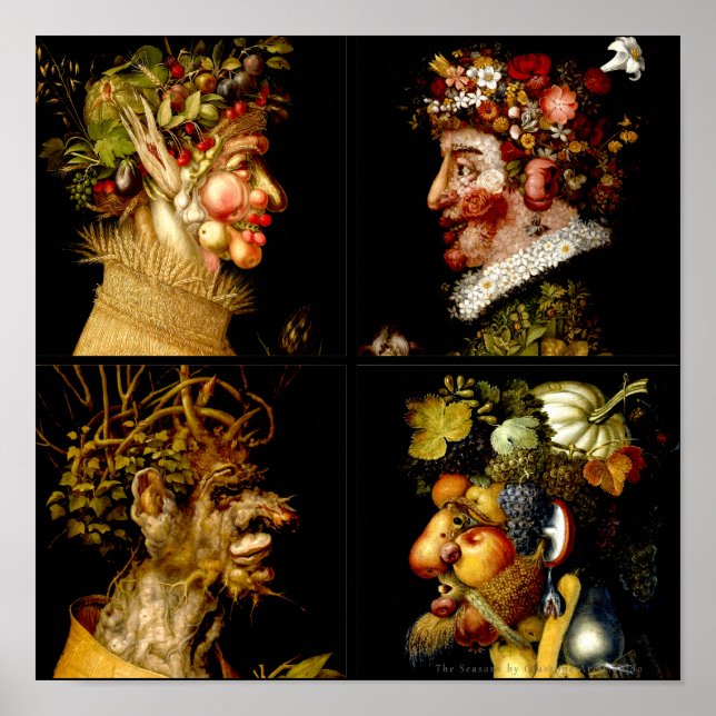 The Seasons by Giuseppe Arcimboldo  Poster (Front)