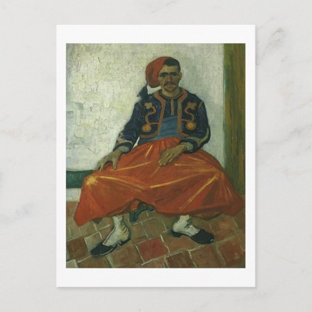 The Seated Zouave, Van Gogh Fine Art Postcard (Front)
