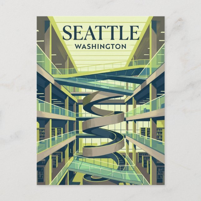 The Seattle Public Library Central Branch USA Postcard (Front)