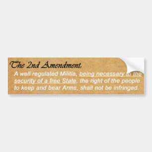 The Second Amendment Bumper Sticker