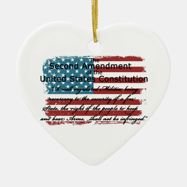 The Second Amendment Ceramic Ornament (Front)