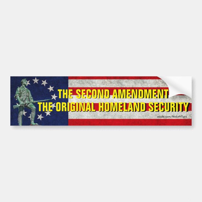 The Second Amendment Original Homeland Security Bumper Sticker (Front)