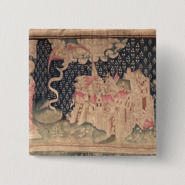 The second angel announces the fall of Babylon 15 Cm Square Badge (Front)
