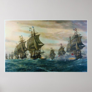 The Second Battle of the Virginia Capes Poster