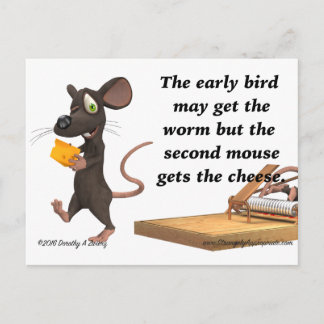 The Second Mouse Gets The Cheese Postcard