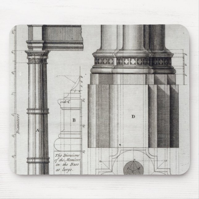 The Second Order of Gothic Architecture, 1741 Mouse Pad (Front)