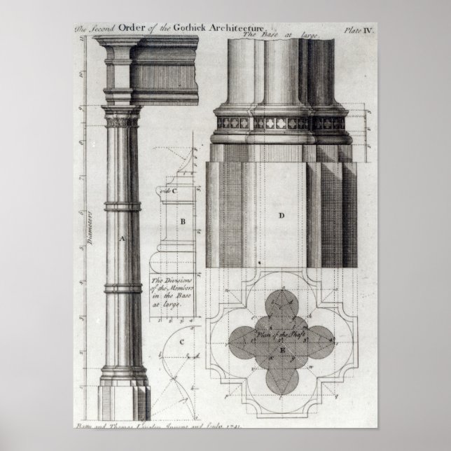 The Second Order of Gothic Architecture, 1741 Poster (Front)