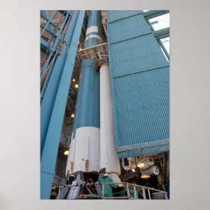 The second solid rocket motor is moved into pla poster