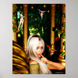 The Secret Fairy Temple in the Woods Poster