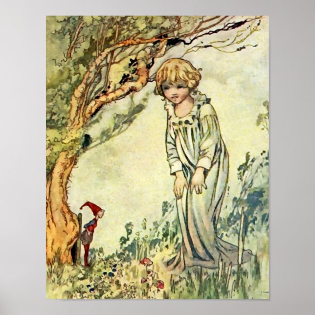 “The Secret Garden” Fairy Art by Charles Robinson Poster (Front)