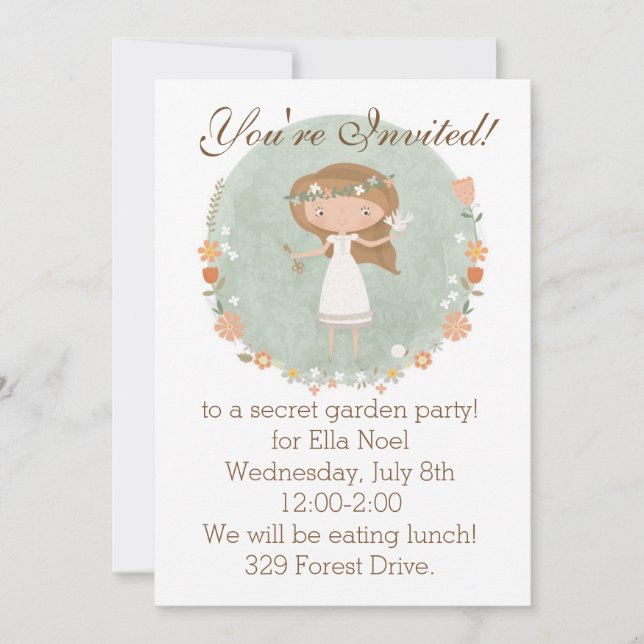 The Secret Garden Party Invitation (Front)