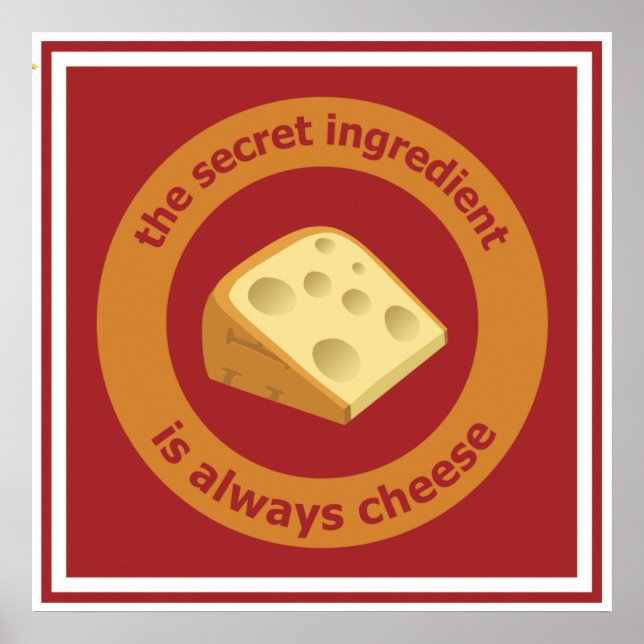 The secret ingredient is always cheese poster (Front)