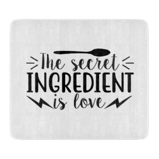The secret ingredient is love cutting board