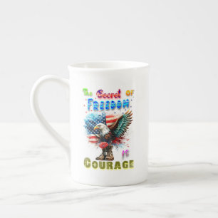 The Secret Of Freedom Is Courage Bone China Mug