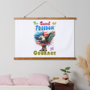 The Secret Of Freedom Is Courage Hanging Tapestry