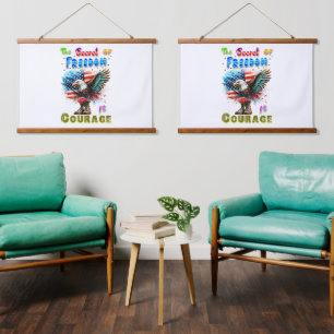The Secret Of Freedom Is Courage Hanging Tapestry