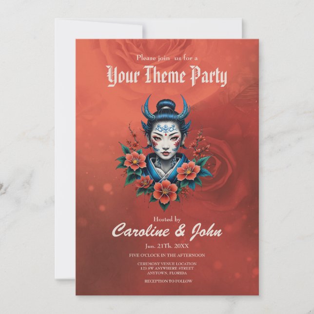 The secret of pale beauty, invitation (Front)