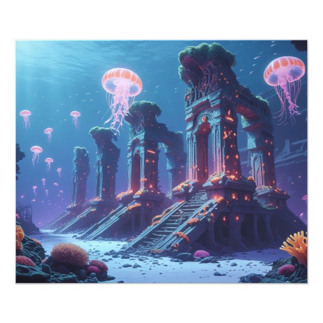 The Secret of the Underwater City Photo Print (Front)