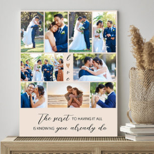 The Secret Quote Photo Collage 9 Wedding Pictures Canvas Print