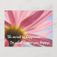 The Secret to Happiness Postcard