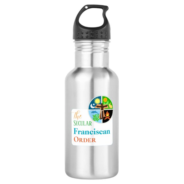 The Secular Franciscan Order  532 Ml Water Bottle (Front)