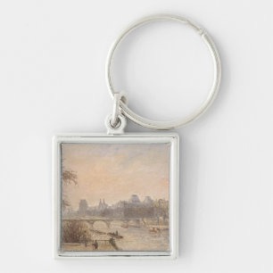 The Seine and the Louvre, 1903 Key Ring