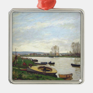 The Seine at Argenteuil by Sisley Metal Ornament