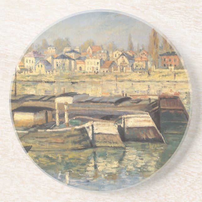 The Seine at Asnieres by Claude Monet Coaster (Front)