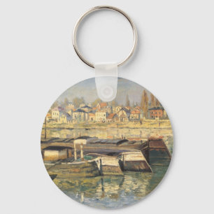 The Seine at Asnieres by Claude Monet Key Ring
