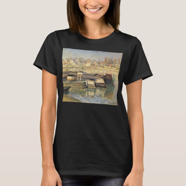 The Seine at Asnieres by Claude Monet T-Shirt (Front)