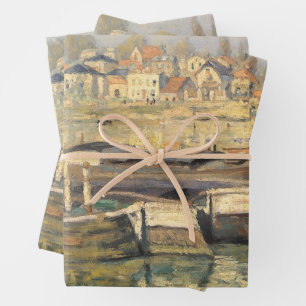 The Seine at Asnieres by Claude Monet Wrapping Paper Sheet