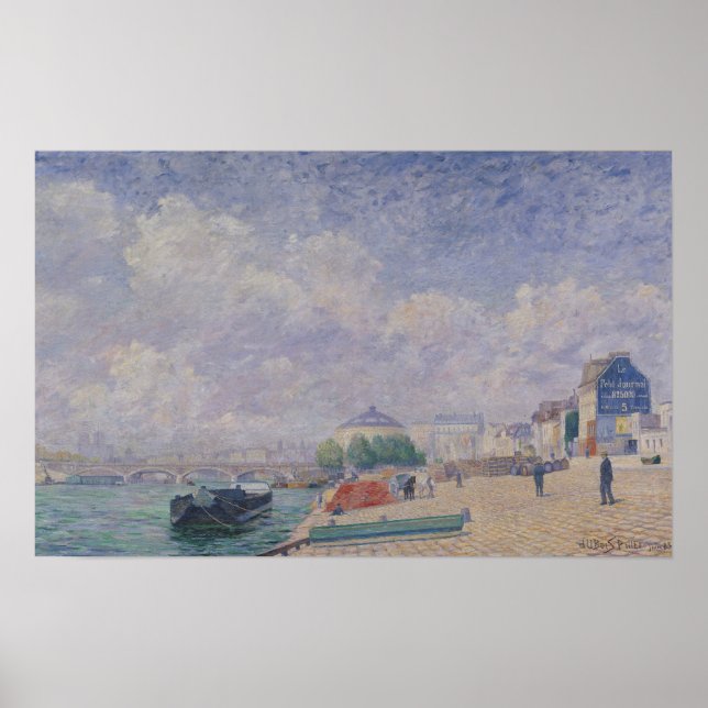 The Seine at Bercy, 1885 Poster (Front)