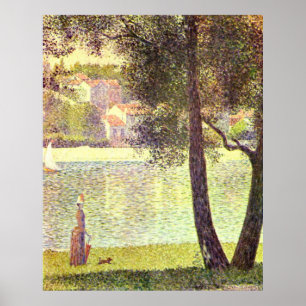 The Seine at Courbevoie, by Georges-Pierre Seurat Poster