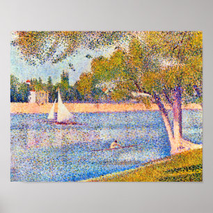 The Seine at La Grande Jatte, Seurat Poster