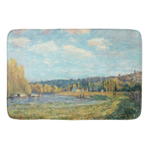 The Seine at Saint-Cloud Alfred Sisley Bath Mat