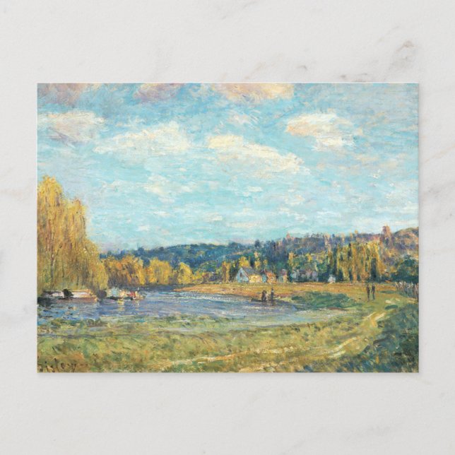 The Seine at Saint-Cloud Alfred Sisley  Postcard (Front)