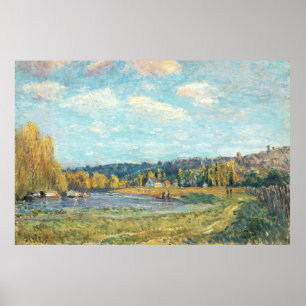 The Seine at Saint-Cloud Alfred Sisley Poster