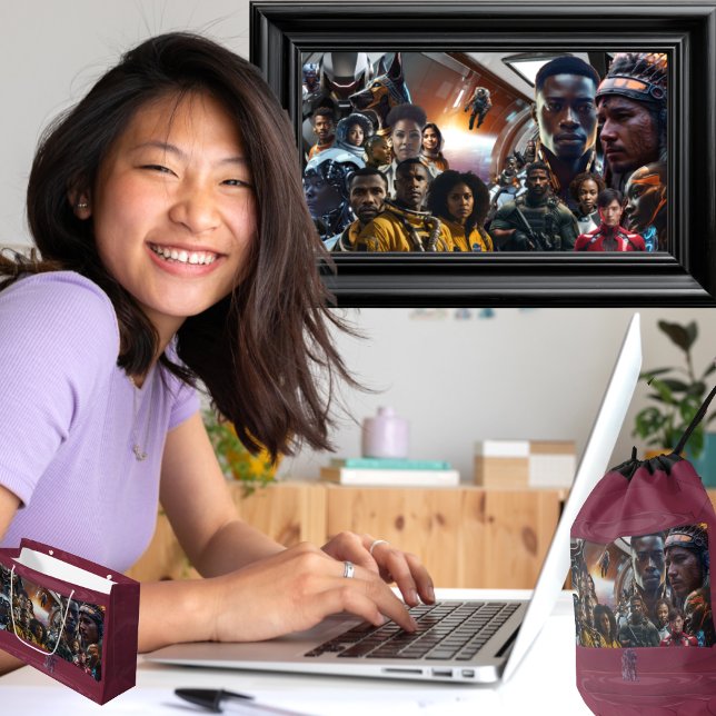 The Sekhmet Crew Poster (Get the full "Sekhmet Starship" collection at  https://bit.ly/BlackFutureZazzle)