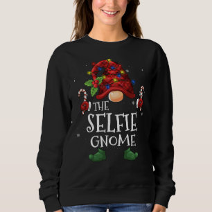 The Selfie Gnome Buffalo Plaid Christmas Tree Ligh Sweatshirt