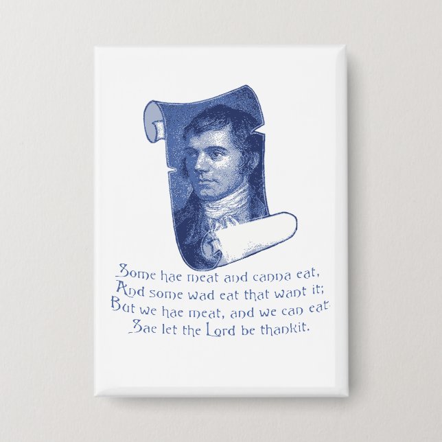 The Selkirk Grace Burns Night Supper Prayer Blue (Front)