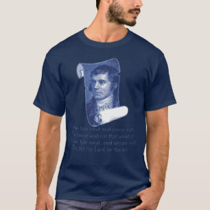 The Selkirk Grace Burns Night Supper Prayer Blue T-Shirt