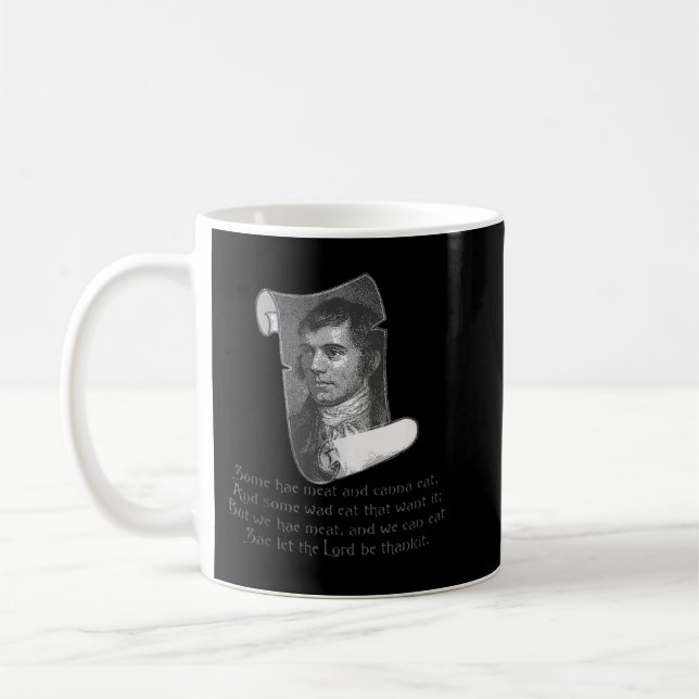 The Selkirk Grace Burns Night Supper Prayer In Gre Coffee Mug (Left)