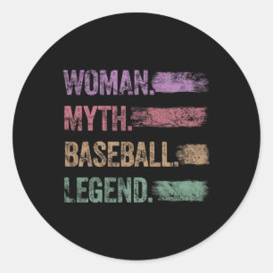 The Sell Legend Retro Cricket Ladies Sell Classic Round Sticker